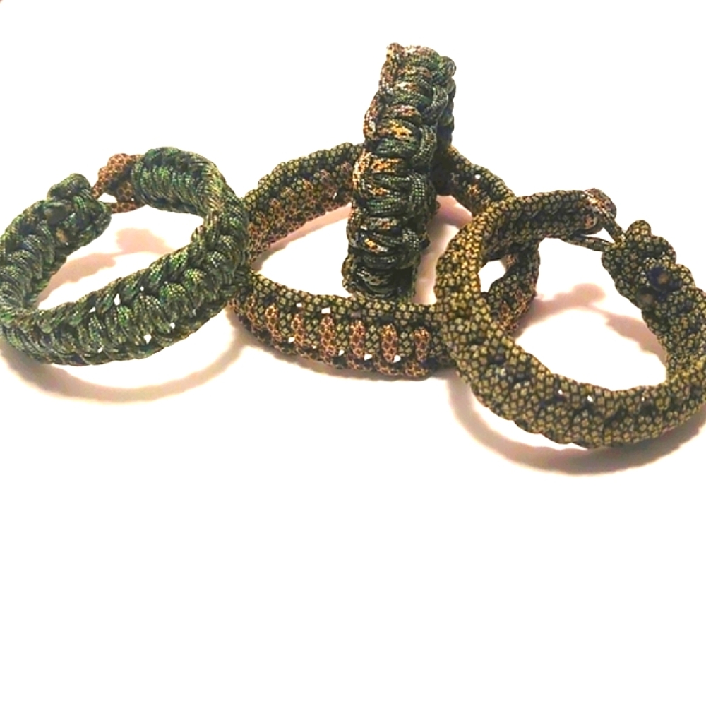 550 Paracord Quick Deploy Camo Straps/ Bracelets